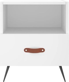 vidaXL Κομοδίνο Λευκό 40 x 35 x 47,5 εκ. από Επεξεργασμένο Ξύλο