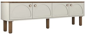 Έπιπλο Τηλεόρασης Bohem 845HCT3113 180x35x53cm Cream-Oak