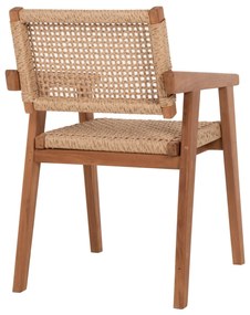 Καρέκλα-Πολυθρόνα C9403.01 Μασίφ Ξύλο Teak Φυσικό 54x60x85Y ΕΚ. 54x60x85 εκ.