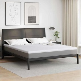 vidaXL Στρώμα επικάλυψης Λευκό 180 x 200 cm Υφασμα Jacquard