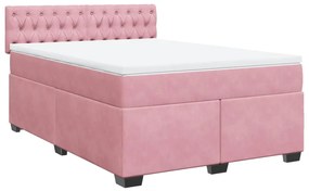 ΚΡΕΒΑΤΙ BOXSPRING ΜΕ ΣΤΡΩΜΑ ΡΟΖ 160X200 ΕΚ. ΒΕΛΟΥΔΙΝΟ 3286365