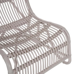 Καρέκλα - Πολυθρόνα BRONNY C9644.02 Λευκό Rattan 60x82x92Υ εκ. 60x2x92 εκ.