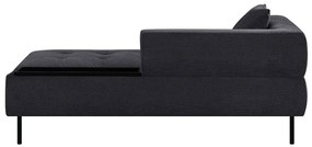 Ανάκλινδρο Riverton 710, Μαύρο, 67x103x184cm, Ταπισερί, Πόδια: Μέταλλο | Epipla1.gr