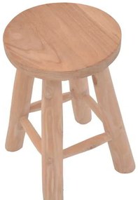 Σκαμπό Verenity pakoworld teak ξύλο σε φυσική απόχρωση Φ30x45εκ