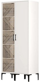 Ντουλάπα Δίφυλλη Kumsal 845HCT5428 80x47,5x201,4cm White Δίφυλλη