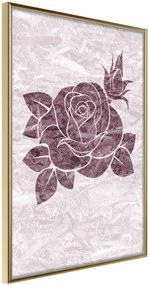 Αφίσα - Monochromatic Rose - 40x60 - Χρυσό - Χωρίς πασπαρτού