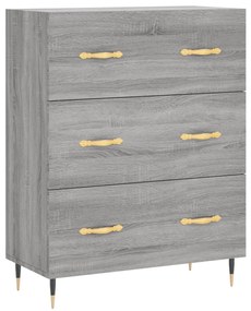 vidaXL Ντουλάπι Γκρι Sonoma 69,5 x 34 x 180 εκ. Επεξεργασμένο Ξύλο