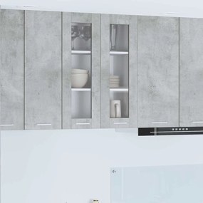 vidaXL Κρεμαστό ντουλάπι με ράφι Riga Σκυρόδεμα Γκρι 60 x 31 x 80 εκ.