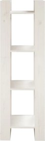 vidaXL Βιβλιοθήκη/Διαχωριστικό Χώρου Λευκό 41x35x125 εκ. Μασίφ Πεύκο