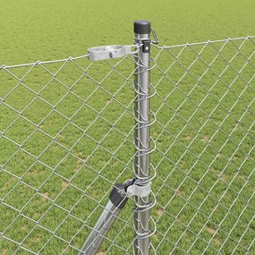 vidaXL Φράχτης Συρμάτινου Φράχτη 10 x 1,5 m Ασημί Δίχτυ