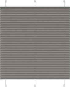 vidaXL Πλισέ περσίδα Ανθρακί 115x100 cm Πλάτος υφάσματος 114,4 cm