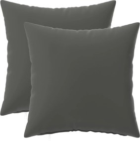 vidaXL Κάλυμμα Μαξιλαριού 2 pcs HEERLEN Ανθρακί 50 x 50 cm Πολυεστέρας