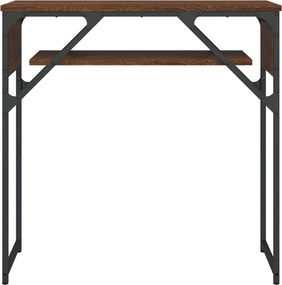 vidaXL Τραπέζι Κονσόλα με Ράφι Καφέ Δρυς 75x30x75 εκ. Επεξεργ. Ξύλο