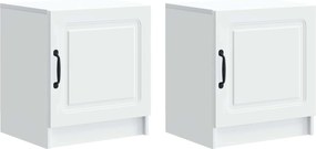 vidaXL Κομοδίνο 2 τεμ. Λευκό 43 x 34,5 x 47 εκ. Επεξεργασμένο Ξύλο