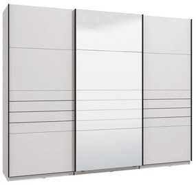 Ντουλάπα Συρόμενη VEYMONT 270 OG με Καθρέπτη Τρίφυλλη Λευκή 267x61x218εκ. 267x61x218 εκ.