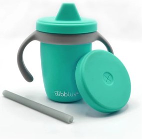 Bbluv Kup – Transition Ποτήρι Σιλικόνης 4 Μηνών+ 240ml BPA Free 3 Σε 1 Aqua B0174-A