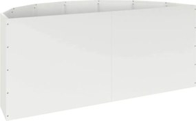 vidaXL Γλάστρα Λευκό 120 x 60 x 50 εκ. Ατσάλι