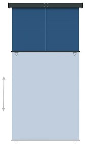 Σκίαστρο Βεράντας Πλαϊνό Μπλε 175 x 250 εκ. - Μπλε