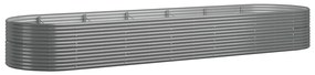 vidaXL Ζαρντινιέρα Γκρι 510x140x68 εκ. Ατσάλι με Ηλεκτρ. Βαφή Πούδρας