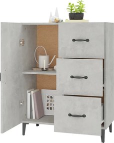 vidaXL Ντουλάπι Γκρι Σκυροδέματος 69,5x34x90 εκ. Επεξεργασμένο Ξύλο