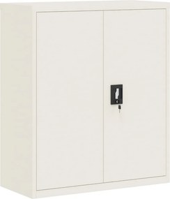 vidaXL Αρχειοθήκη Λευκή 90 x 40 x 105 εκ. από Ατσάλι