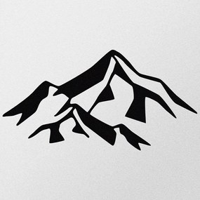 Διακοσμητικό Τοίχου Mountain 279ENZ1153 80x40cm Black Wallity Μέταλλο