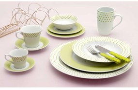 Σερβίτσιο Πιάτων Πορσελάνης Matrix Green – 20τμχ - Cryspo Trio