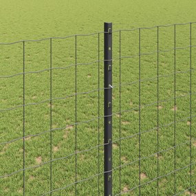 vidaXL Περίφραξη Euro με Στήλη 10 x 1,5 m PVC-Επικαλυμμένο Ατσάλι Γκρι