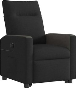 vidaXL Πολυθρόνα Ηλεκτρική Ανακλινόμενη με Ανύψωση Μαύρη Υφασμάτινη