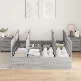 vidaXL Σκελετός Κρεβατιού Γκρι sonoma 200 x 140 x 31.5 εκ.