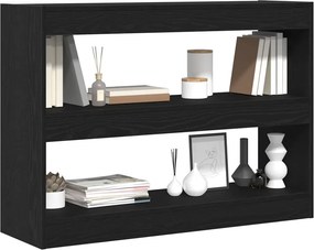 vidaXL Βιβλιοθήκη Μαύρη Οξυά 100 x 30 x 72 εκ Επεξεργασμένο ξύλο