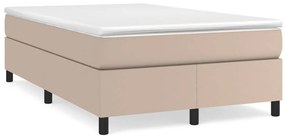 vidaXL Κρεβάτι Boxspring με Στρώμα Καπουτσίνο 120x190εκ.από Συνθ.Δέρμα