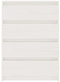 vidaXL Βοηθητικό Ντουλάπι Λευκό 60 x 36 x 84 εκ. από Μασίφ Ξύλο Πεύκου
