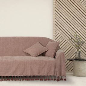 Ριχτάρι Chenille Τριθέσιος 180x300εκ. Throws Line 0274 Dark Rose Das Home