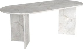 Τραπέζι Cortado Megapap χρώμα λευκό εφέ μαρμάρου 200x90x74εκ.