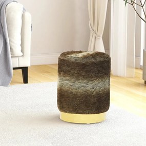 vidaXL Στρογγυλό Σκαμπό Hocker Μικτό Χρώμα Βελούδινο