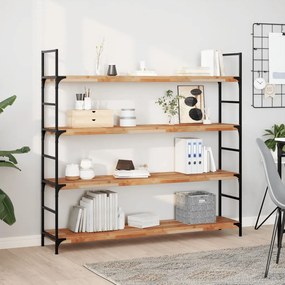 Ράφια Κρεμαστά 3 Τεμ. 140x30x4εκ. Φινίρισμα Λαδιού Μασίφ Ακακία - Καφέ