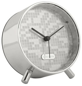 Ρολόι Επιτραπέζιο - Ξυπνητήρι Disco KA6004SI 11x5cm Silver Karlsson Metal