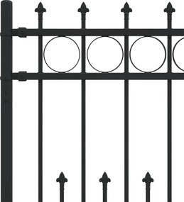 vidaXL Φράχτης Σπάικ Ρινγκ Μαύρο 200 x 130 εκ