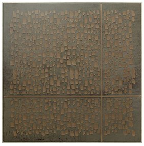 Πίνακας Καμβάς FAL222 80x80cm Brown Espiel Square Καμβάς,Γύψος