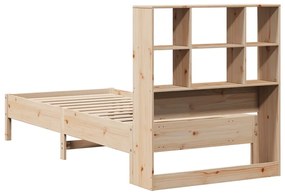 Κρεβάτι Βιβλιοθήκη Χωρίς Στρώμα 90x190 εκ Μασίφ Ξύλο Πεύκου 3322891