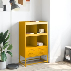 vidaXL Ντουλάπι Μουσταρδί 68x39x111,5 εκ. από Ατσάλι