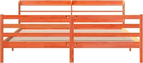 vidaXL Σκελετός Κρεβ. Χωρίς Στρώμα Καφέ Κεριού 200x200 εκ Μασίφ Πεύκο