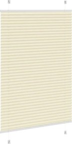 vidaXL Πλισέ περσίδα Κρέμα 90x150 cm Πλάτος υφάσματος 89,4 cm