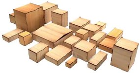 Intra Plywood Classic   – Ξύλινο Κουτί  με  Καπάκι για  Κλείσιμο  (4mm) 33x39x17 cm Box17-01607