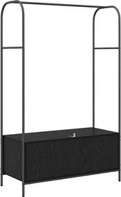 vidaXL Ράφι Ρούχων Μαύρο 100 x 44 x 160 εκ Επεξεργασμένο ξύλο