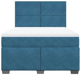 ΚΡΕΒΑΤΙ BOXSPRING ΜΕ ΣΤΡΩΜΑ ΜΠΛΕ 140X190 ΕΚ. ΒΕΛΟΥΔΙΝΟ 3290904