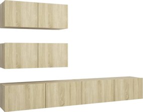 vidaXL Έπιπλα Τηλεόρασης Σετ 4 Τεμαχίων Sonoma Δρυς από Επεξ. Ξύλο