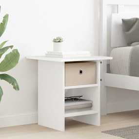 vidaXL Κομοδίνο 2 τεμ. Λευκό 41 x 40 x 45 εκ Επεξεργασμένο Ξύλο