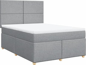 vidaXL Κρεβάτι Boxspring με Στρώμα Αν. Πράσινο 160x200εκ Υφασμάτινο